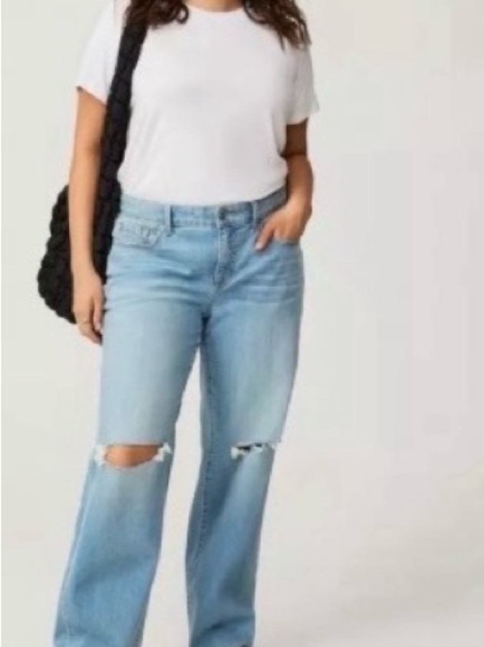 Torrid Perfect Wide-Leg Mid-Rise Jean Wide-Leg Jeans in Blue Waist 18